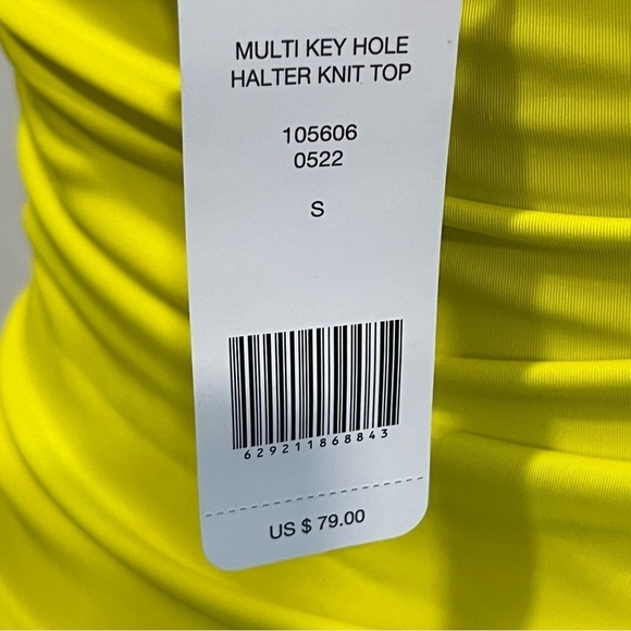 Bebe Multi Keyhole Halter Knit Top Small - Picture 7 of 10